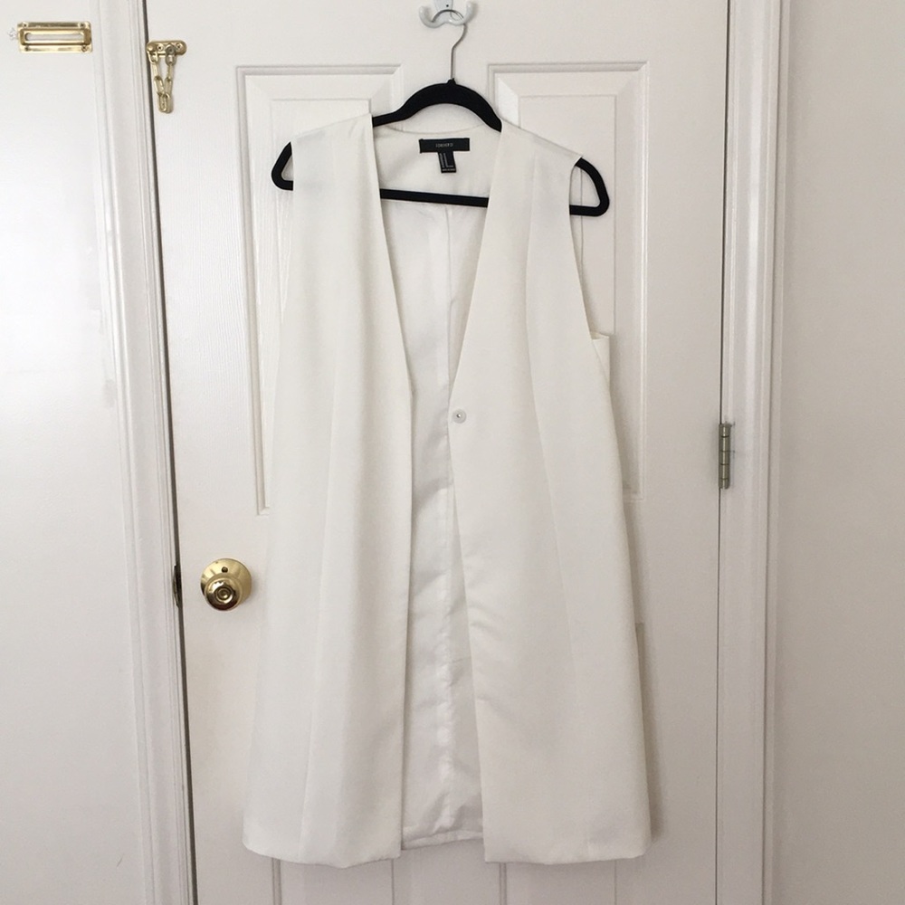 White Long Vest